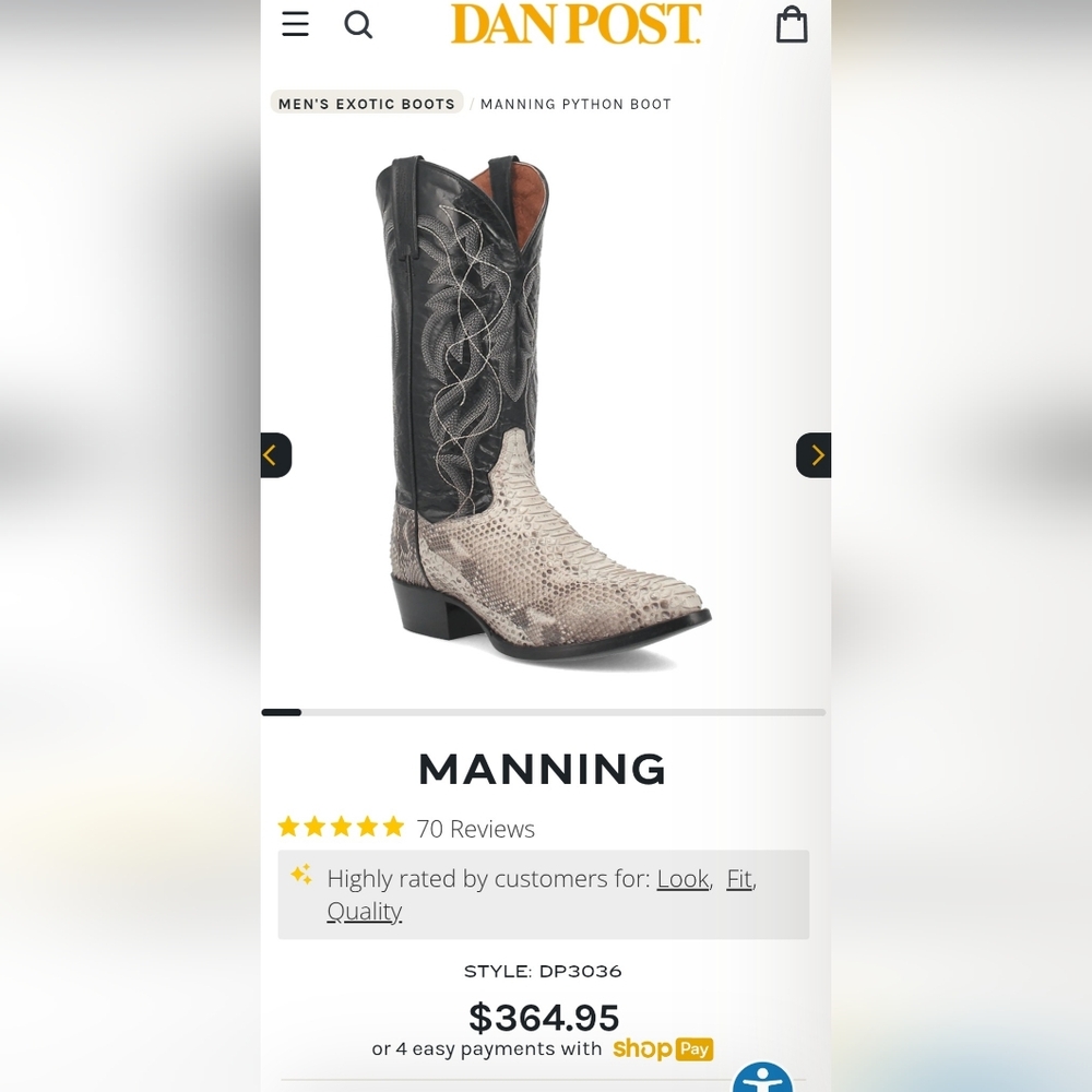 Dan Post Python Western Boots - image 7